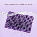 Hexagon Hexagon Hole Wave Design Tpe Purple Neck Almohada